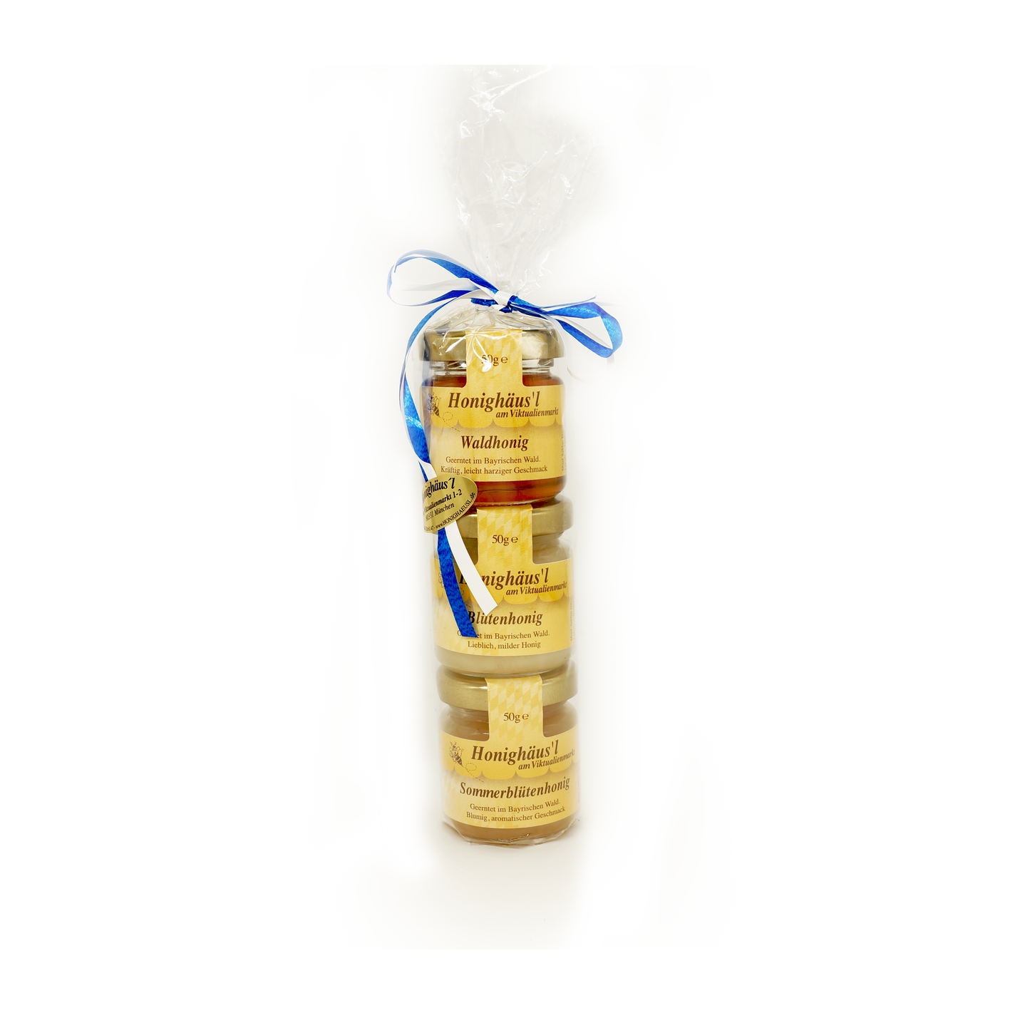Geschenkset – 3 Mini-Honige vom Honighäus´l am Viktualienmarkt